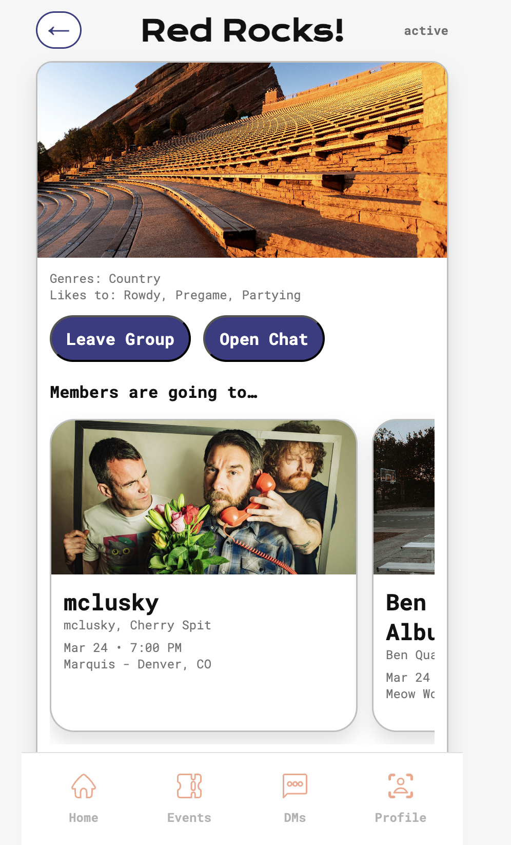 Group page from a regular member's perspective showing feed and join controls